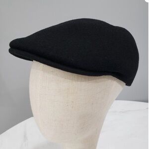 NEW - Kangol Seamless Wool 507 Hat Black Size Small K0875FA newsboy preppy golf